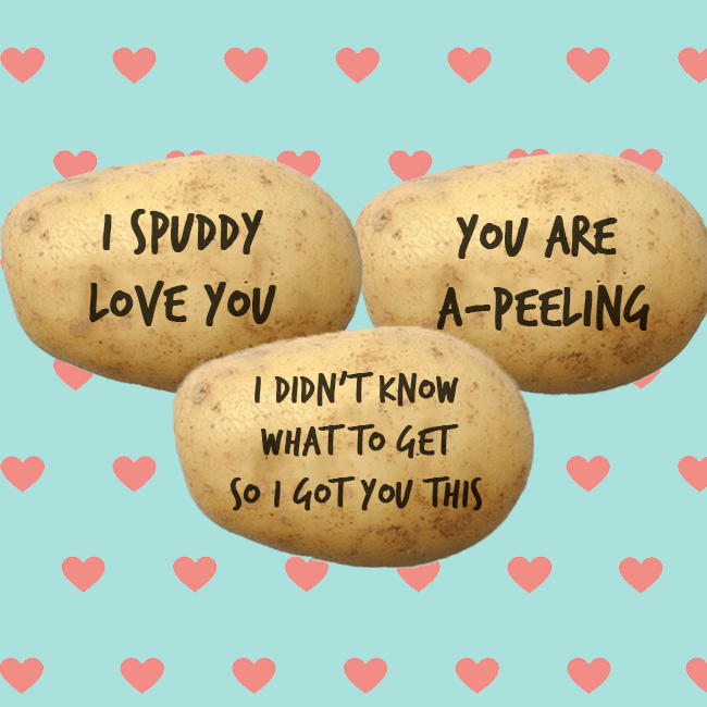 Personalised Valentines potato